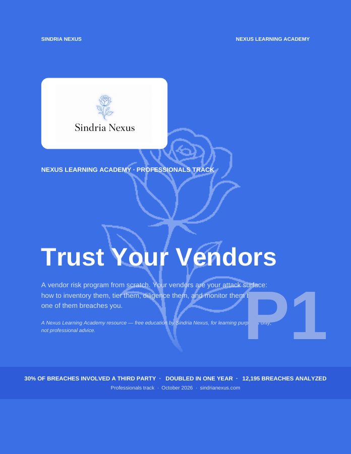Trust Your Vendors: A Vendor Risk Program From Scratch book cover