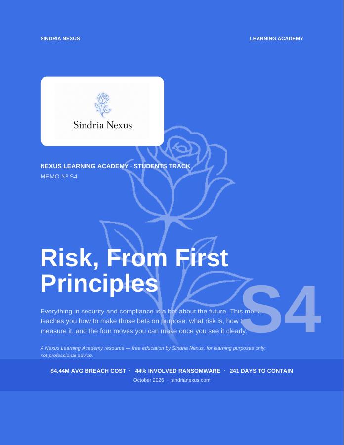 Risk, From First Principles book cover
