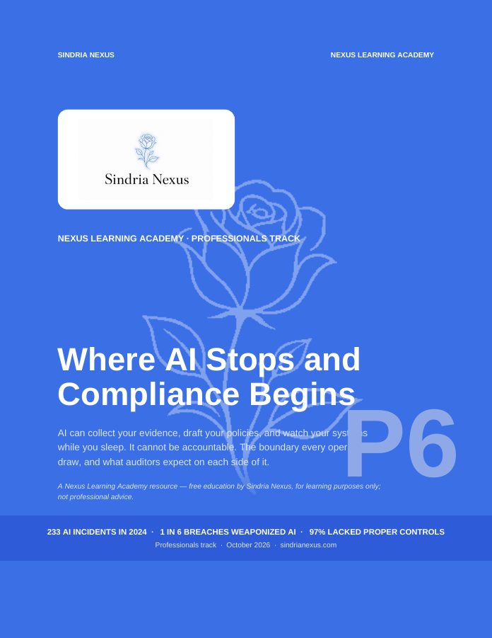 Where AI Stops and Compliance Begins book cover